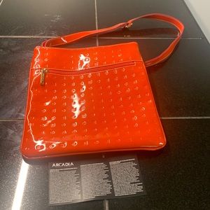 Arcadia patent leather made in Italy crossbody bag